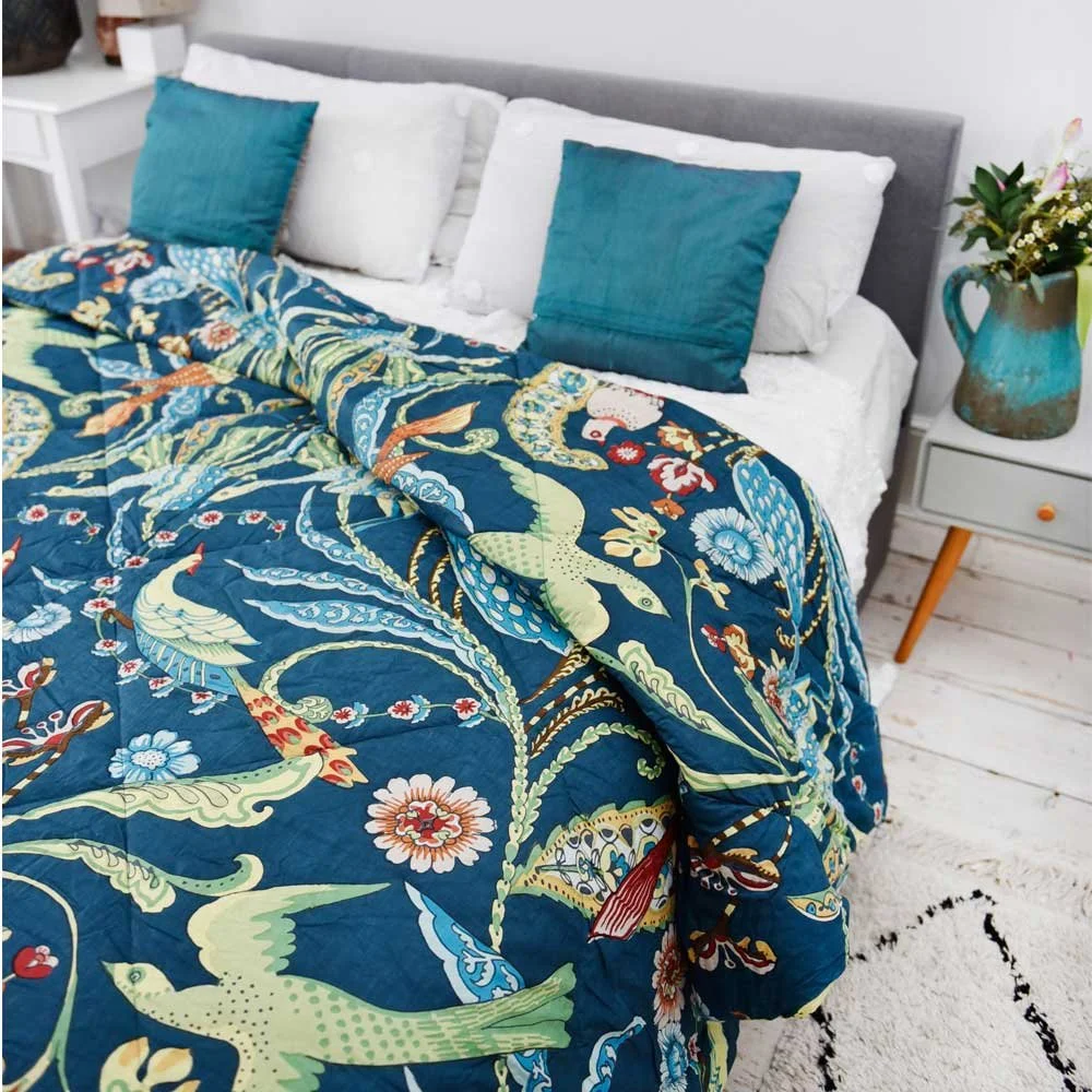 Blue floral exotic birds quilt.jpg