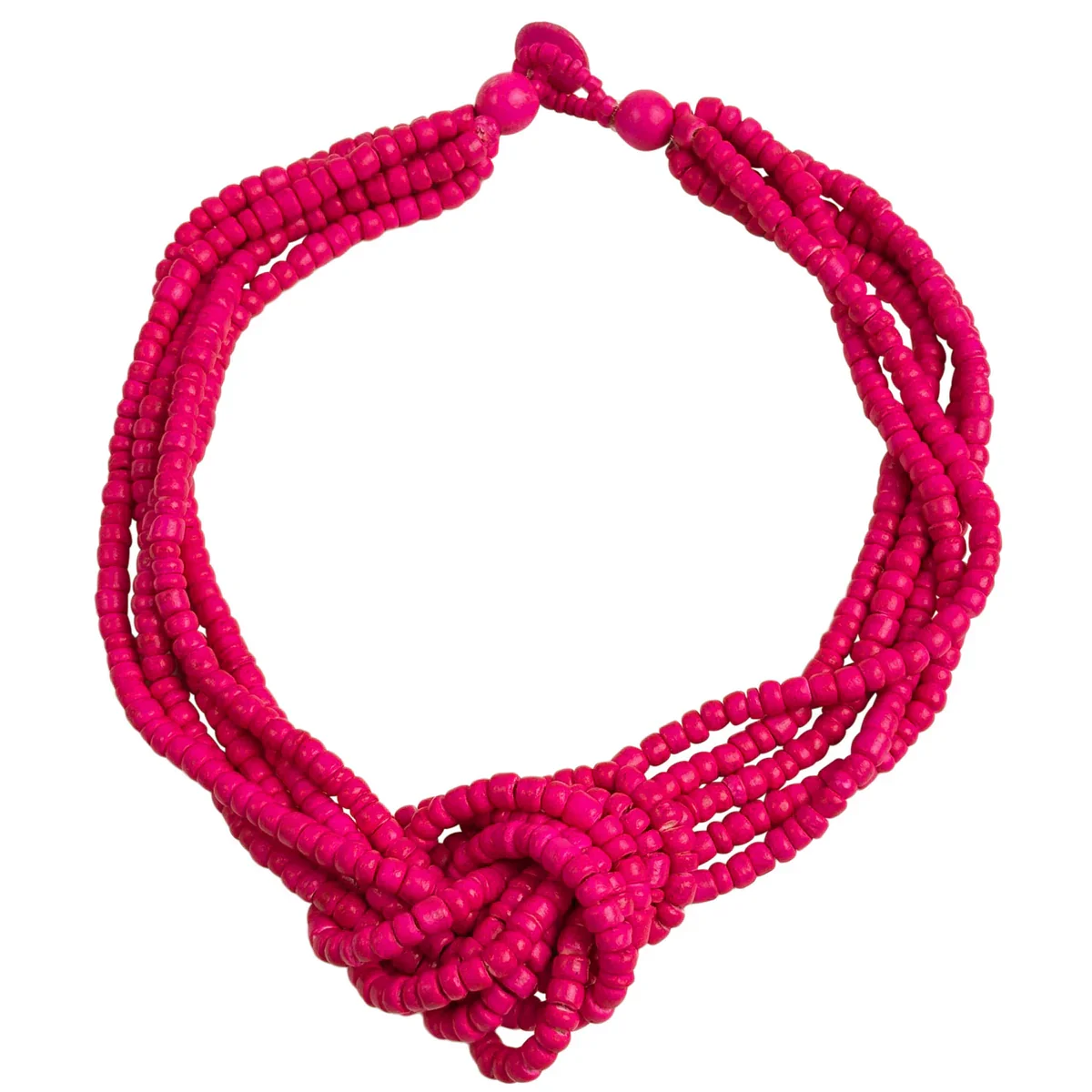 Fuchsia Knot Necklace