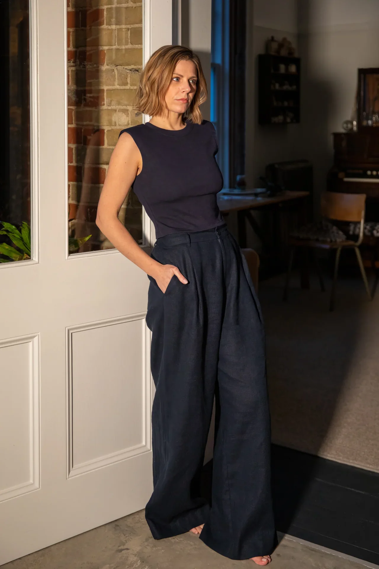 CHALK - Jasmine Trouser - Navy