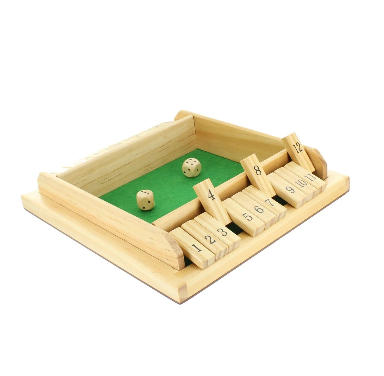 Shut the box wooden game