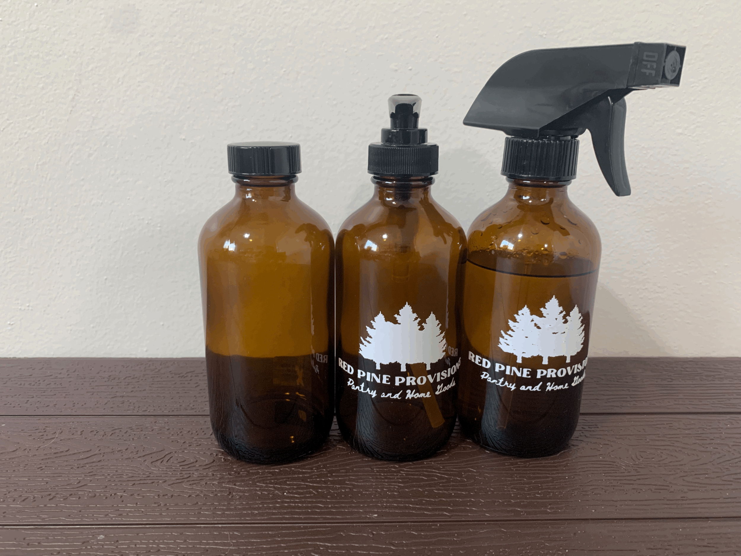 Amber Glass Bottles - 8 Oz