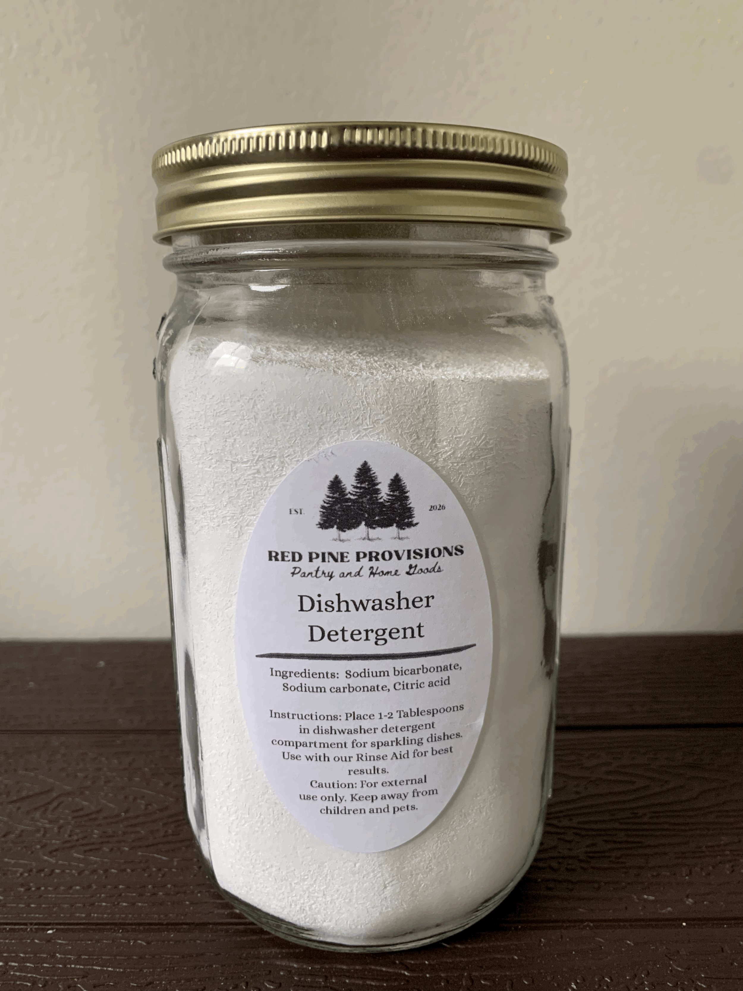 Prepackaged Powdered Dishwasher Detergent