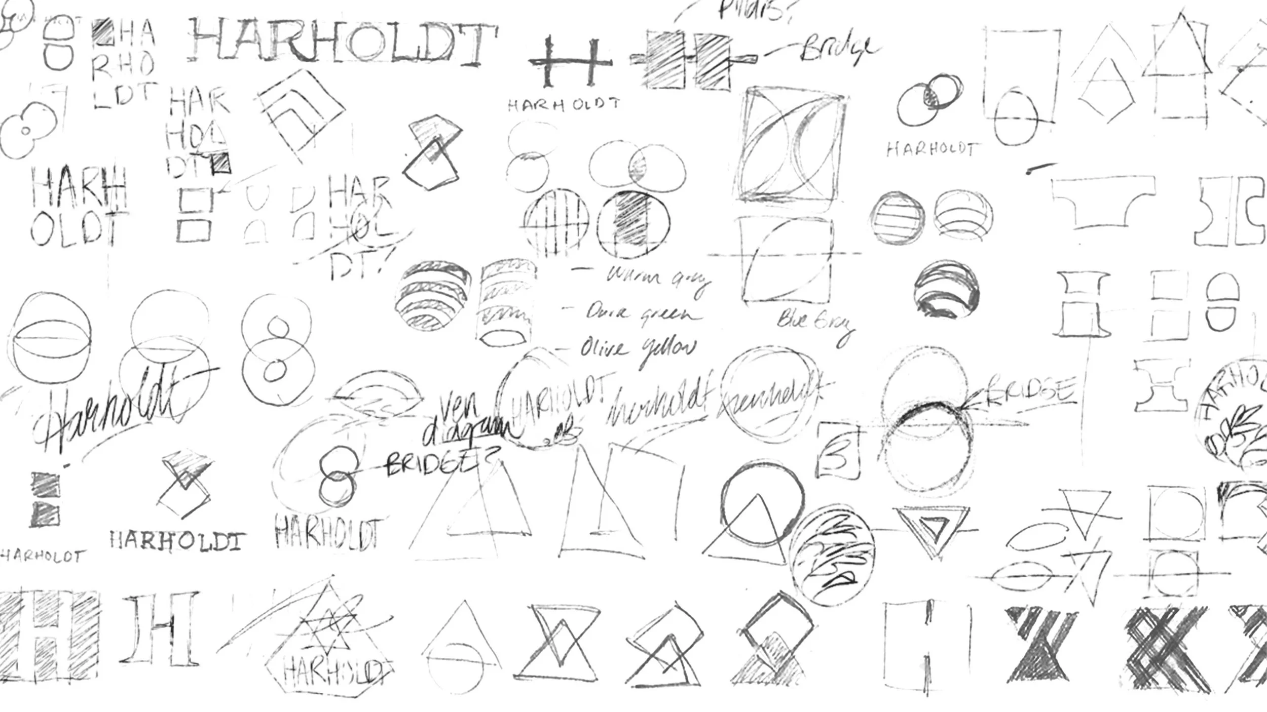 Harholdt logo sketches by Hiarki