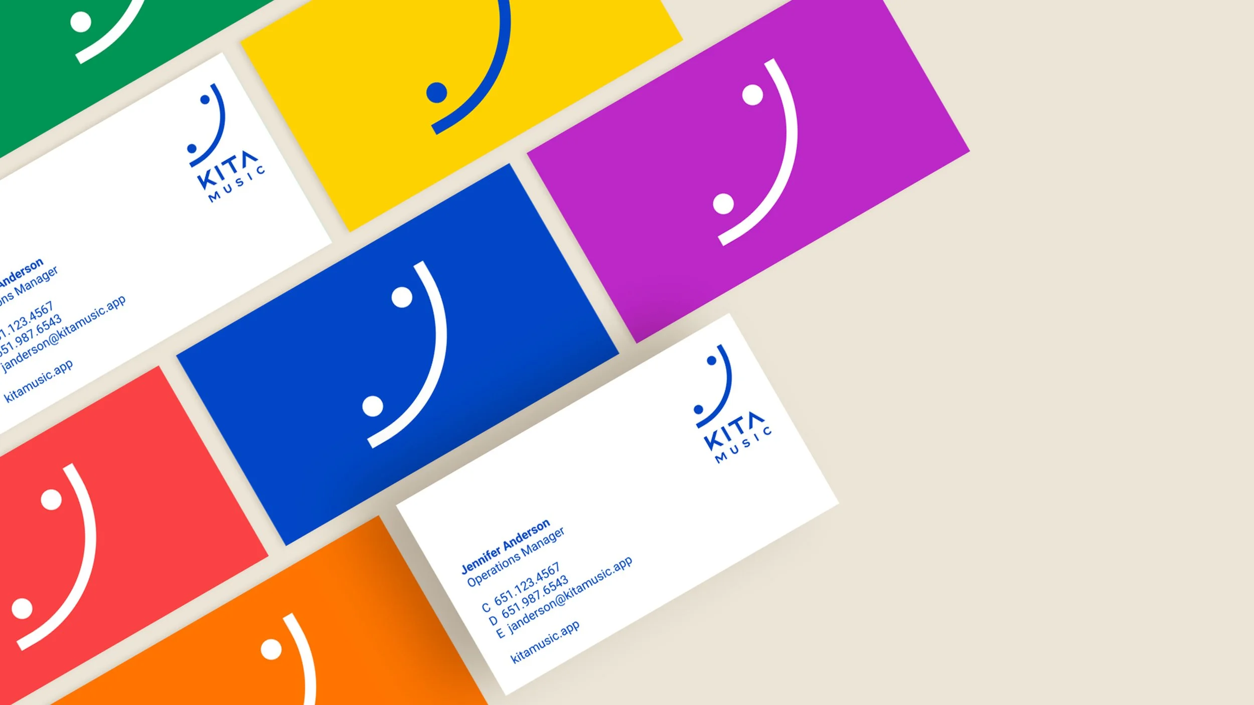Guitar learning app concept logo and business card design by Hiarki
