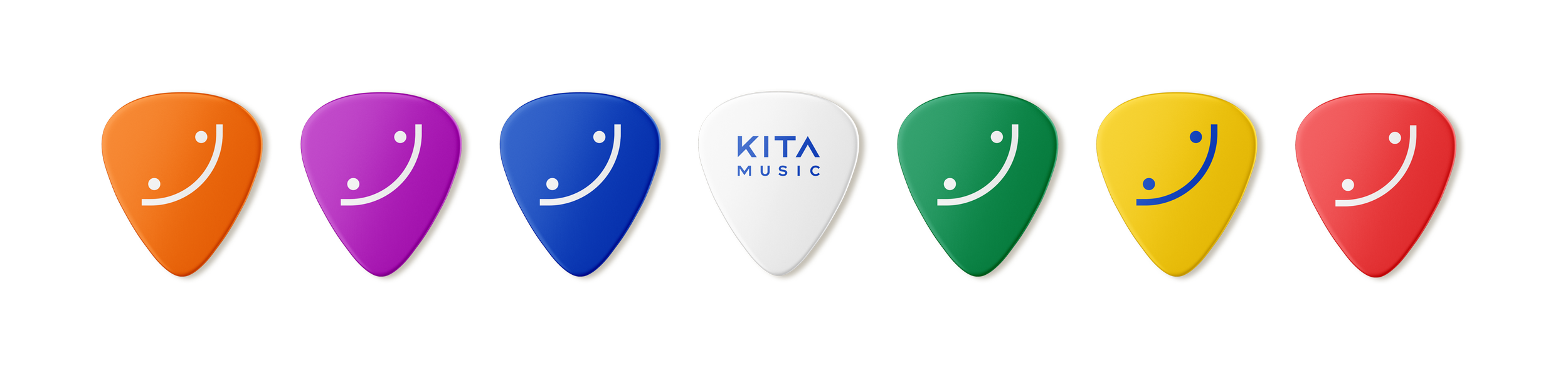 Guitar learning app concept logo and guitar pick by Hiarki