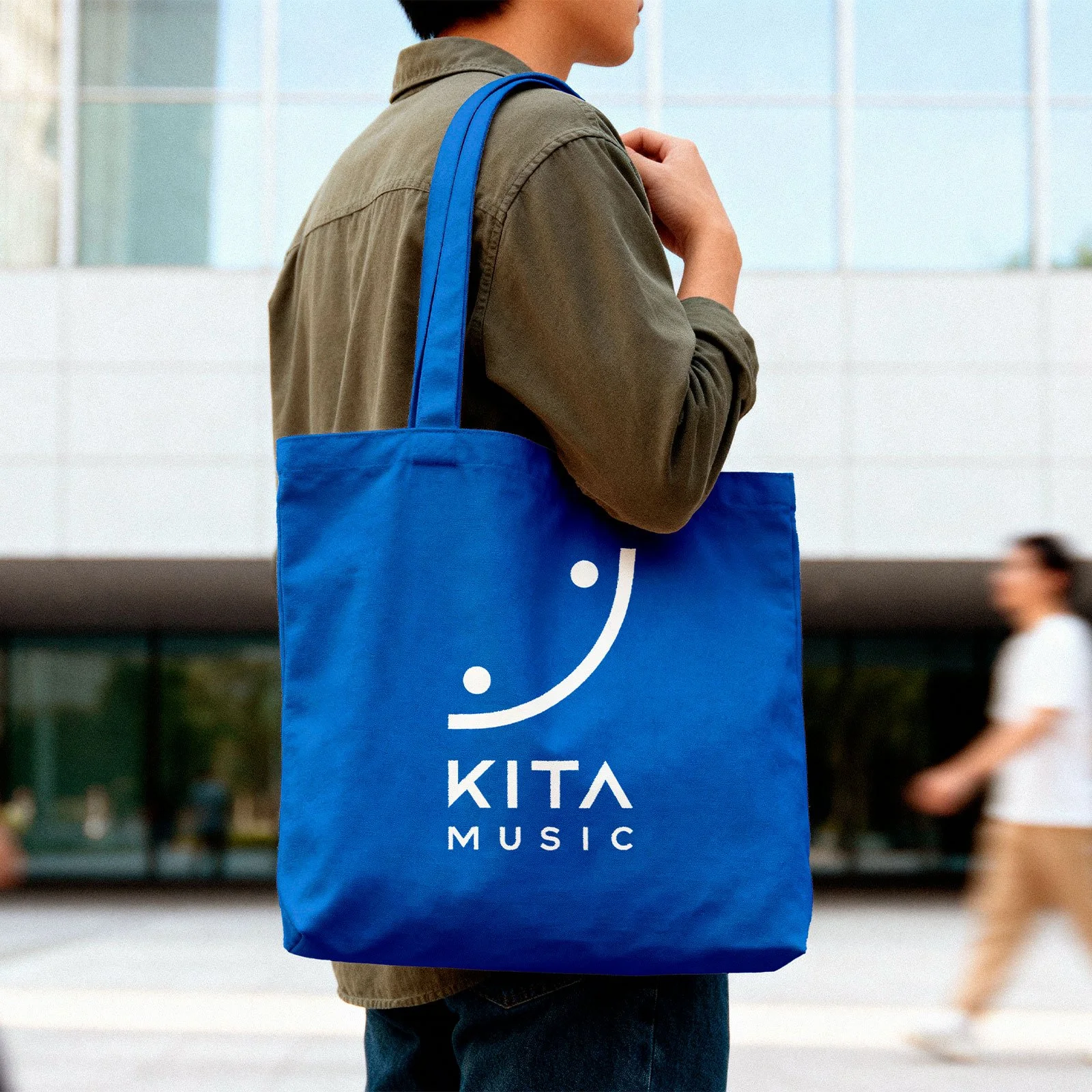 Guitar learning app concept logo and tote bag design by Hiarki