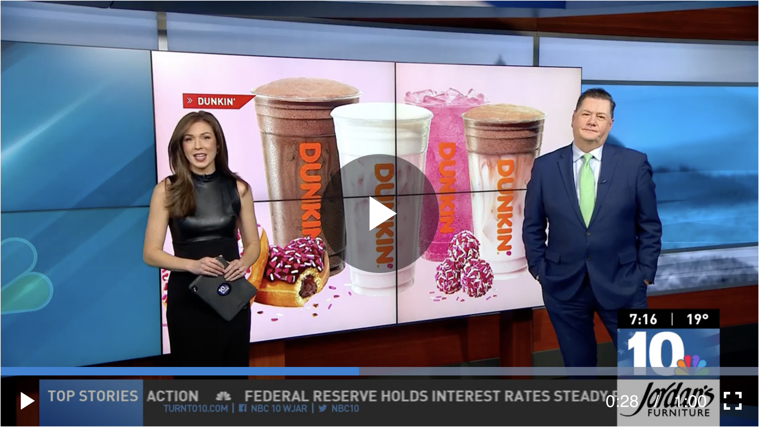 WJAR Highlights Dunkin’s Valentine’s Day $2 Donation for Kids