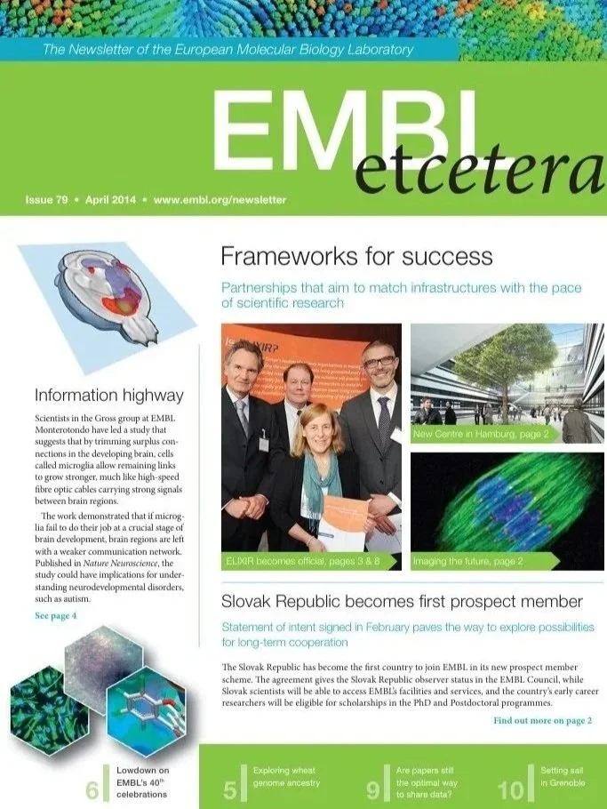 Issue 79, April 2014: An issue from the earlier newsletter format, before the redesign. I contributed clear, accessible articles on collaboration, infrastructure, and research partnerships across EMBL.
