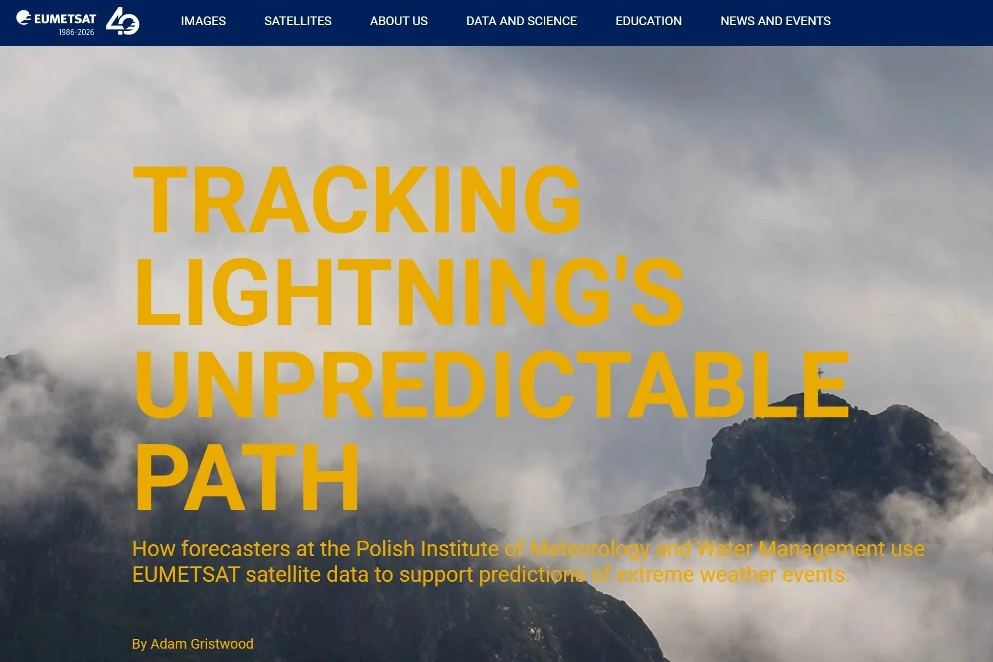 A case study on how Polish forecasters use satellite lightning data to track severe weather. I explored how these products support predictions of dangerous storms and improve national awareness. The piece shows how satellite observations strengthen f
