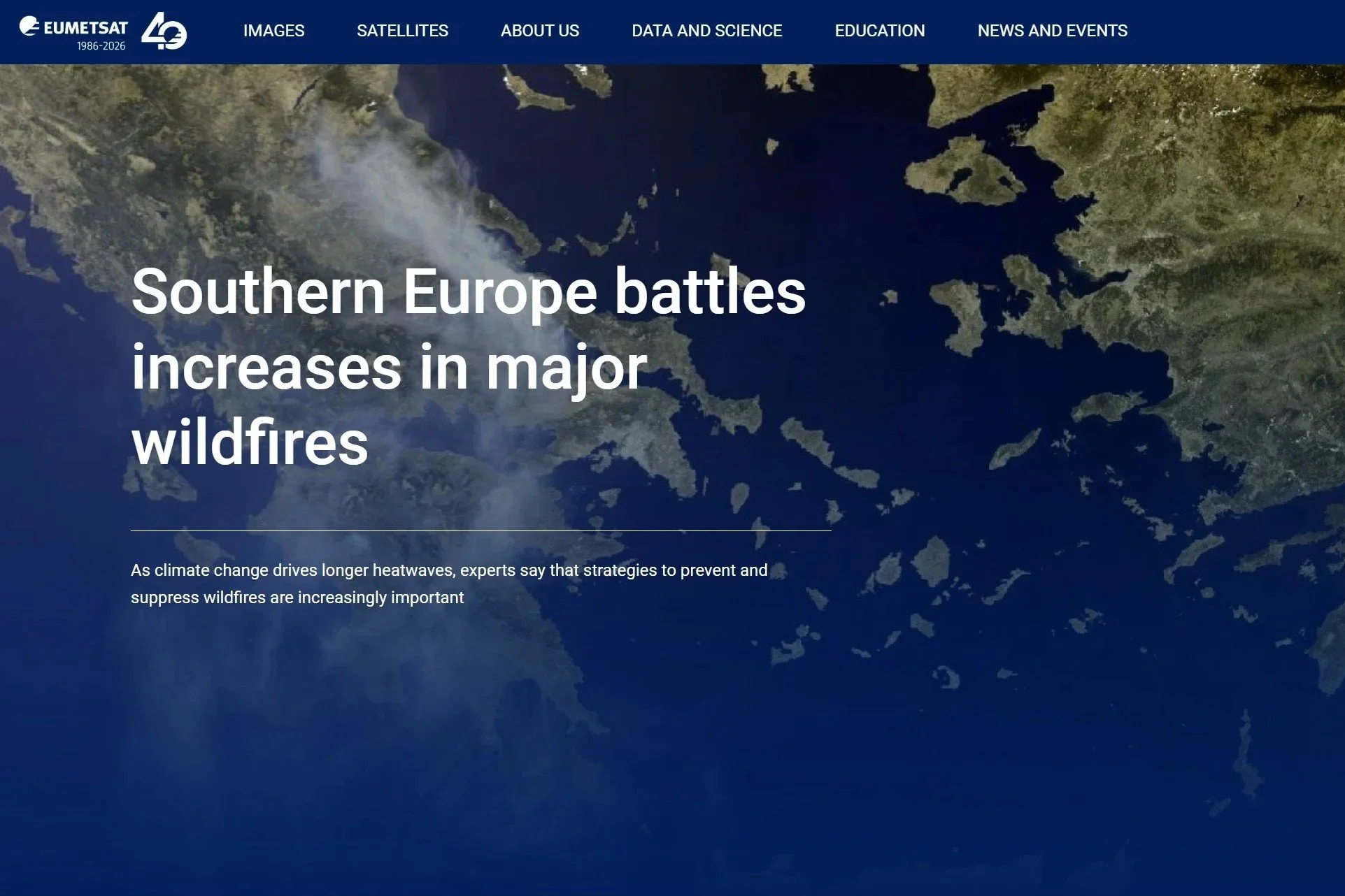 A feature on how satellite data helps track the rise of major wildfires across southern Europe. I explored how these observations support early detection, assess fire behaviour and improve situational awareness. The piece shows how next generation pr