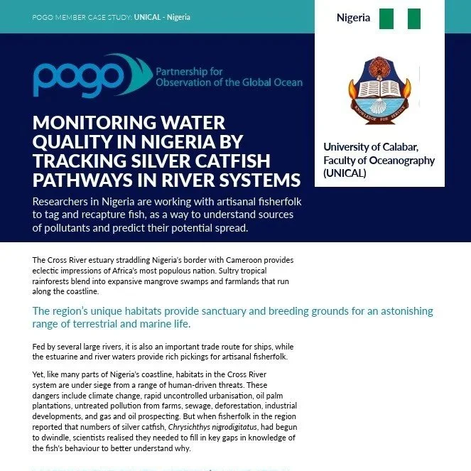 Case study for POGO on estuary water‑quality monitoring and nutrient pathways.
