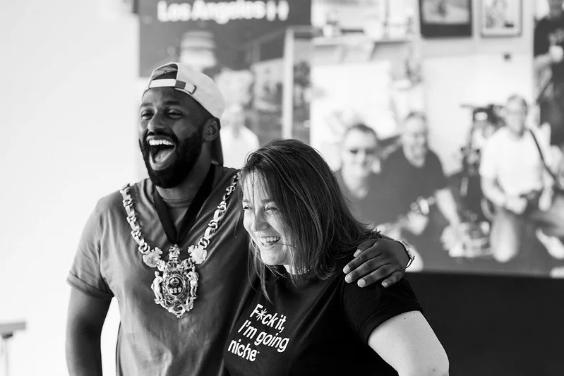 Penny Lee hosting a community business event