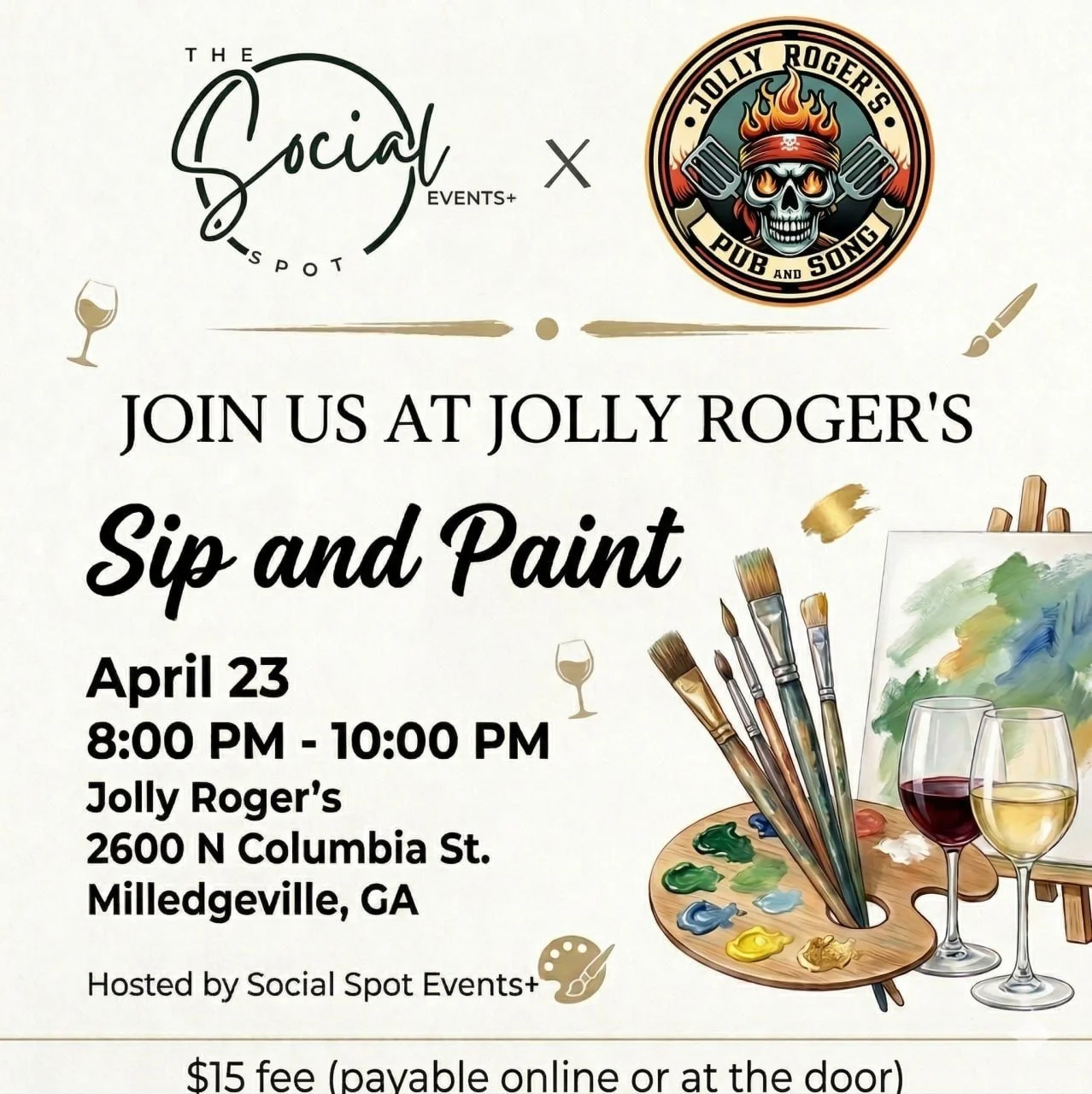 Paint and Sip @ Jolly Roger's