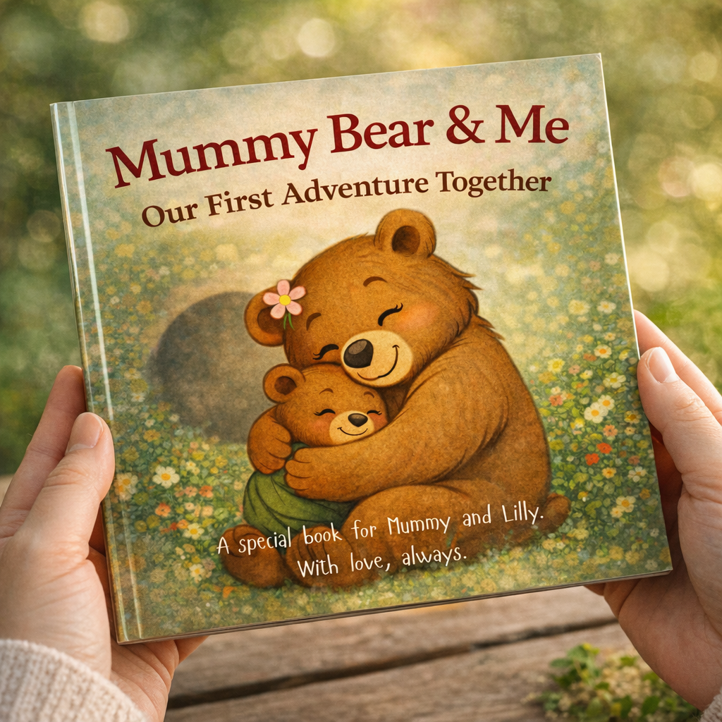 Personalized Mum and Baby Bear Book, Custom Storybook, New Mum Gift