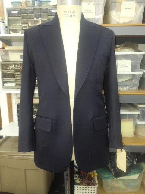 A black blazer on a dress 