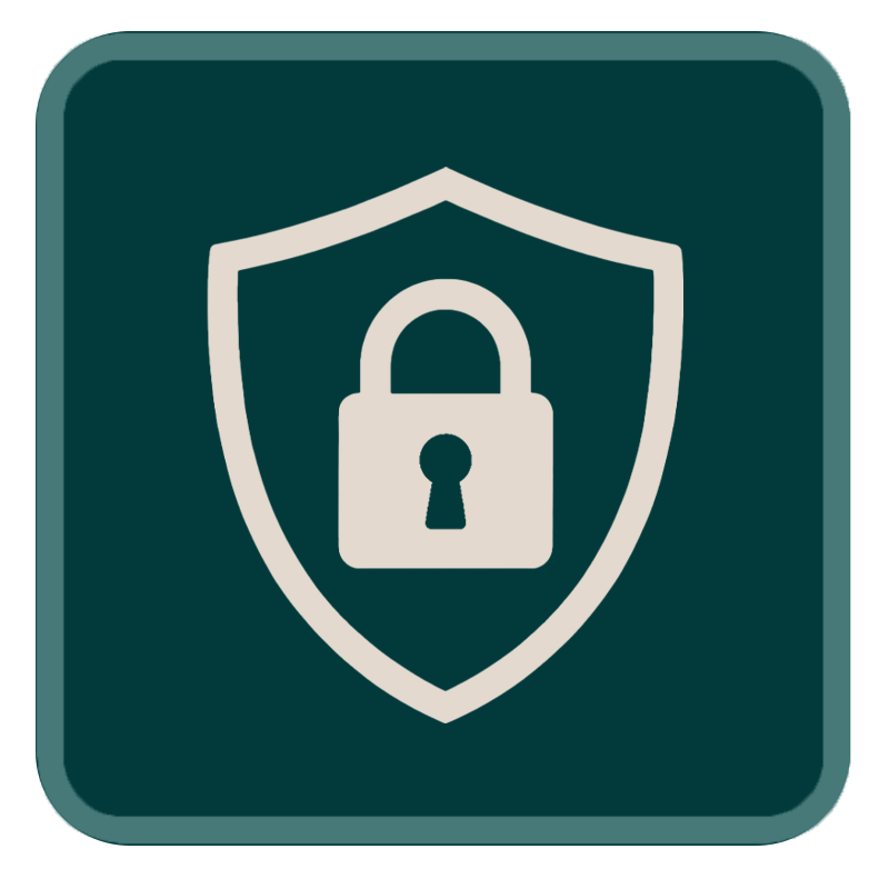 Símbolo de seguridad con escudo y candado