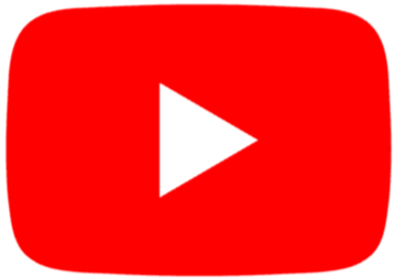Red play button icon with white triangle in the center