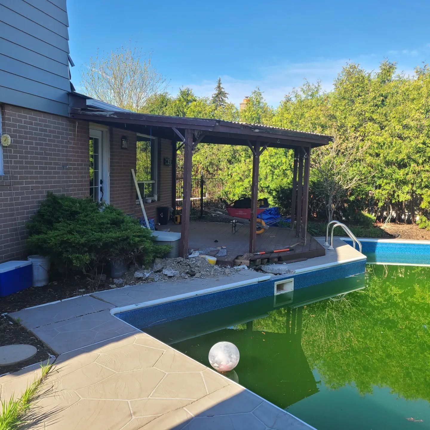 The backyard doubled in size with this transformation swipe to see the before and after pictures