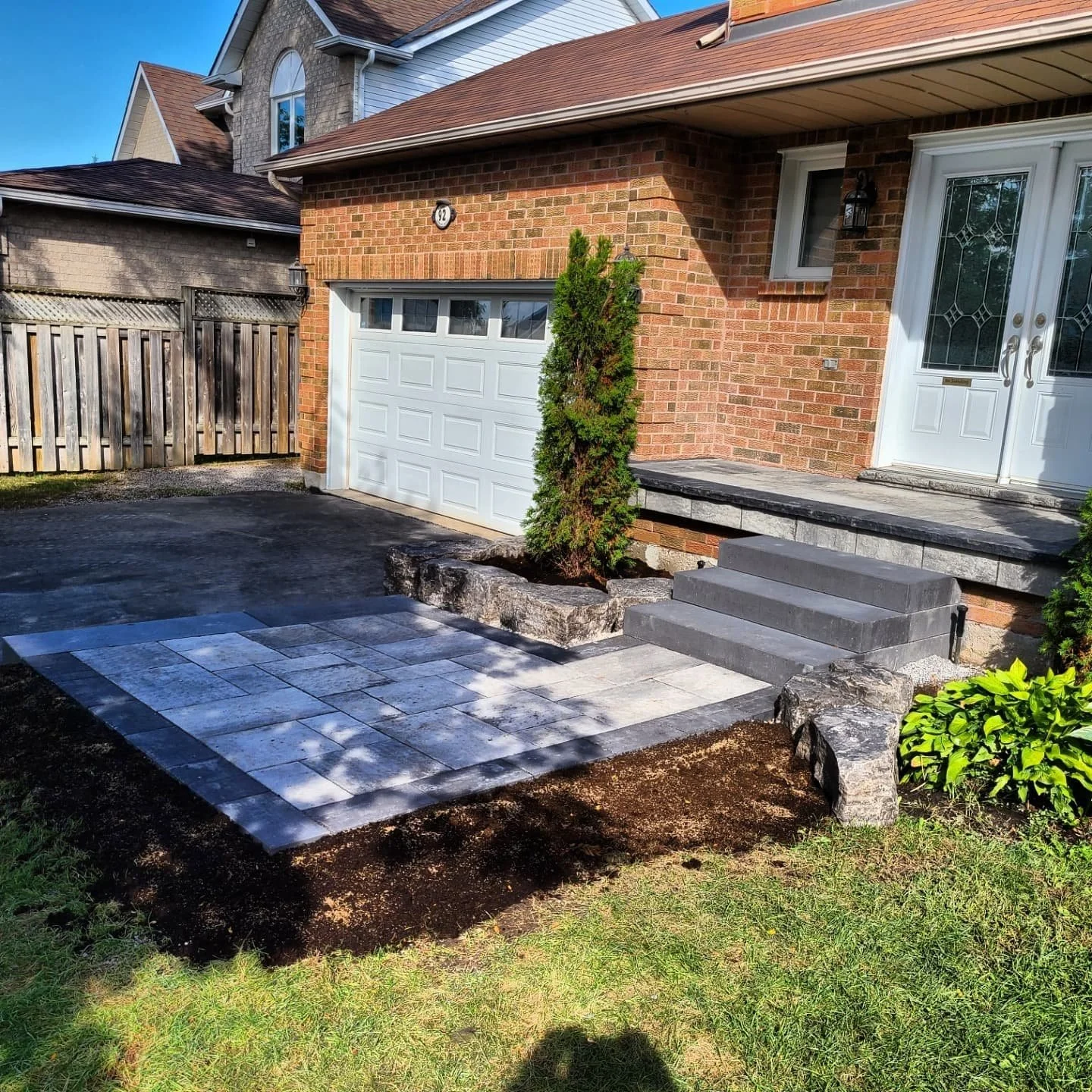 New front walk way and porch