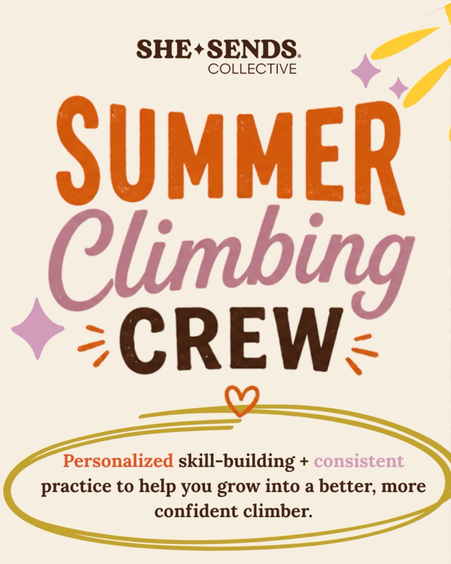 This is one of our founder&rsquo;s favorite programs &mdash; for a reason 🤍

Summer Climbing Crew creates space for something we don&rsquo;t often get:

&rarr; consistent time outside
&rarr; personalized, tailored instruction + guidance
&rarr; and t