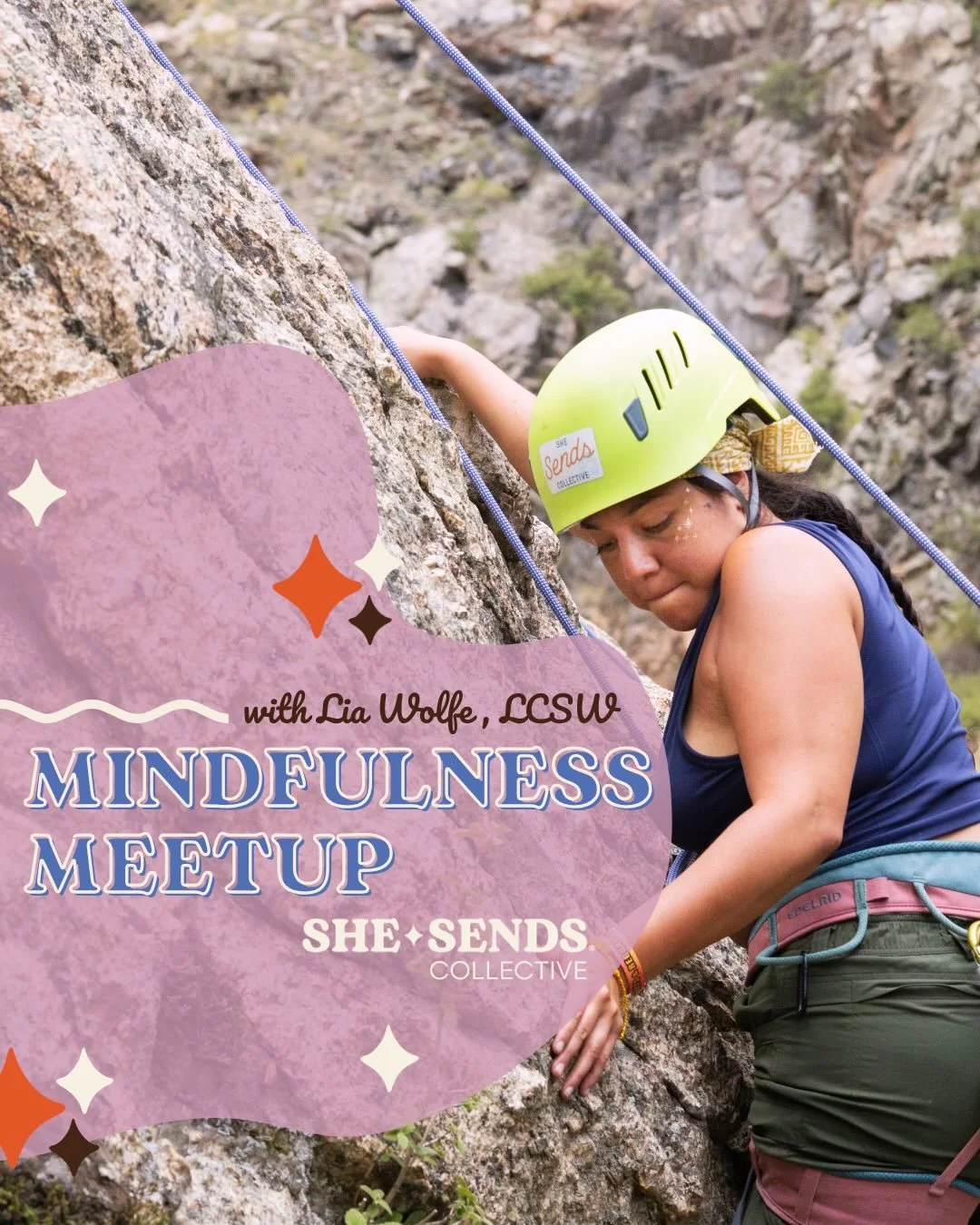 When I started She Sends Collective, I knew I wanted it to be more than climbing clinics and meetups.

Climbing has given me so much&mdash;

confidence, connection, challenge, and community.

But I&rsquo;ve also seen how climbing can be triggering, i