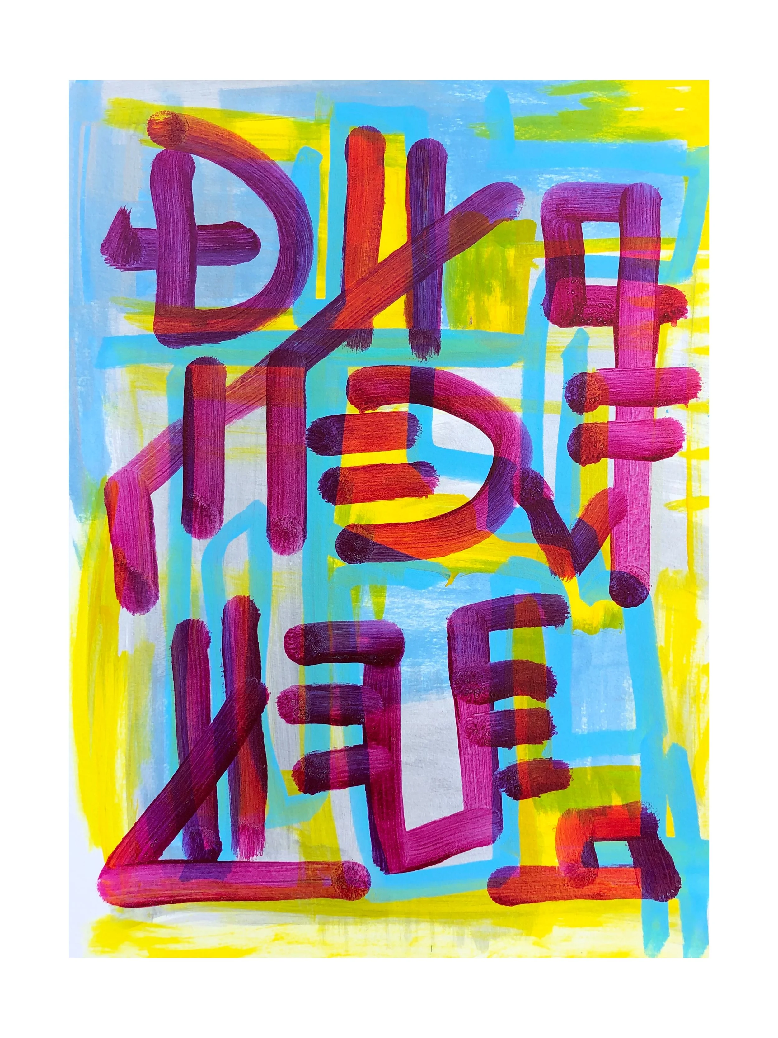 Line Culture 2022 Acrylic on Paper 18 x 24 in. 