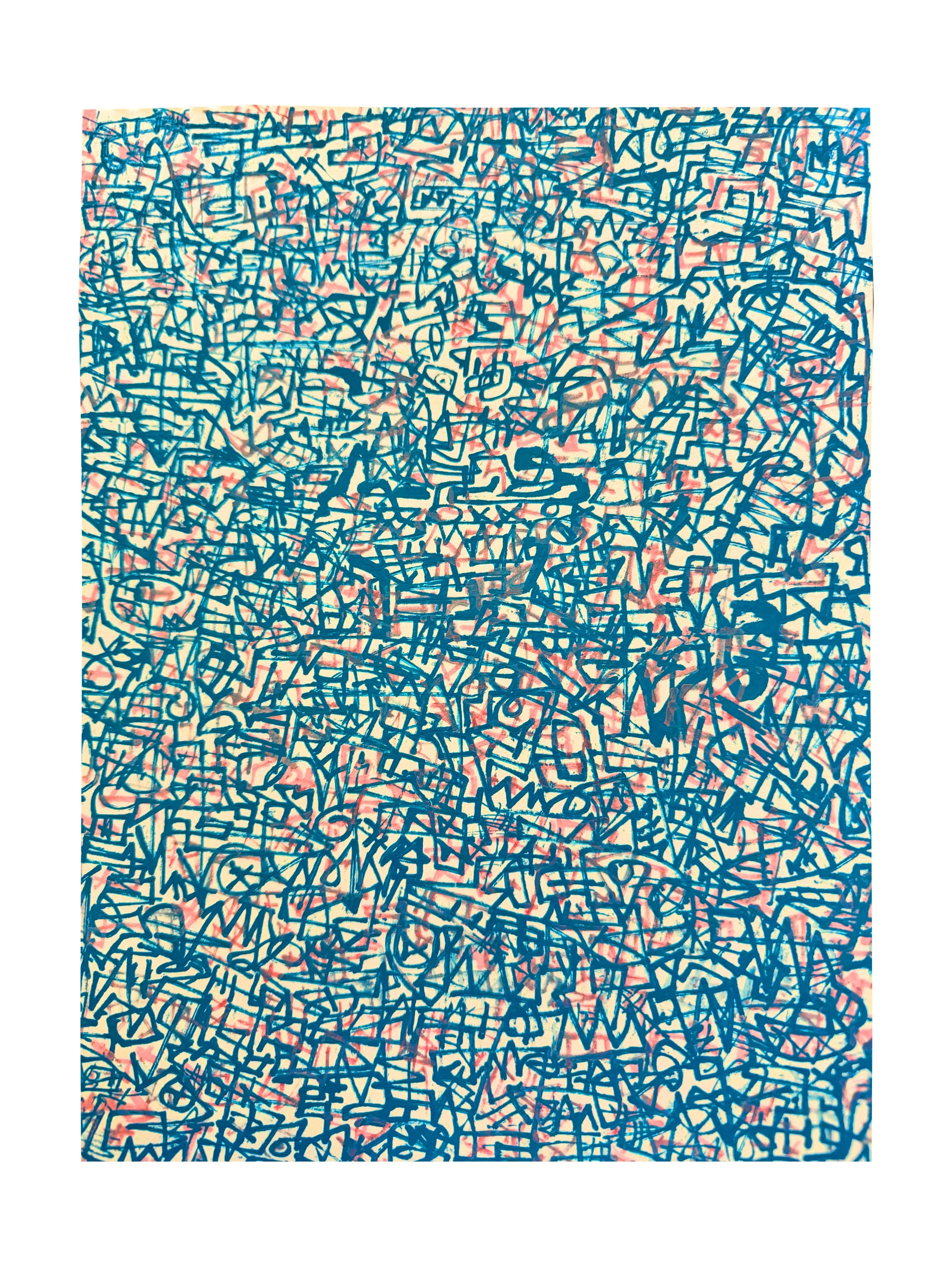 Line Culture 2022 Acrylic on Paper 9 x 12 in. 