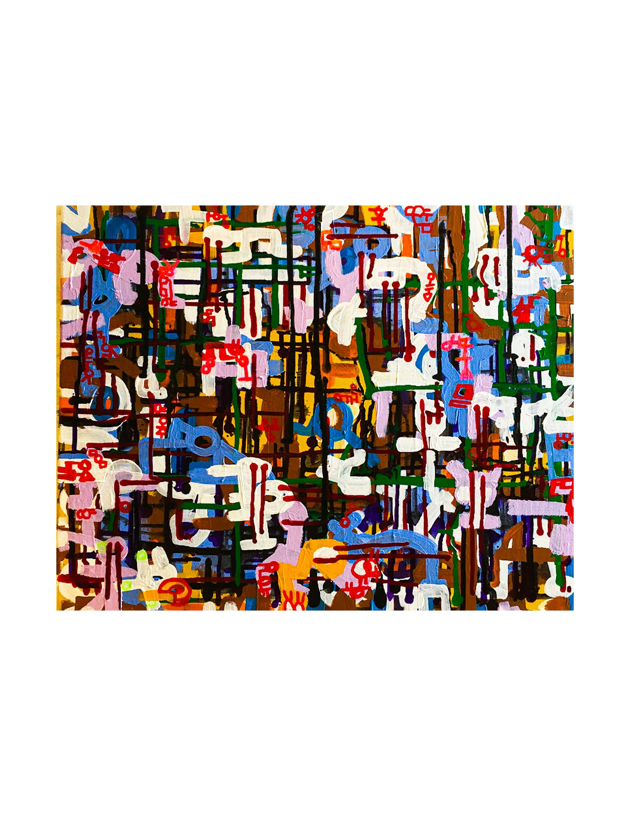 Untitled Abstract 2018 Ink and Acrylic on Canvas