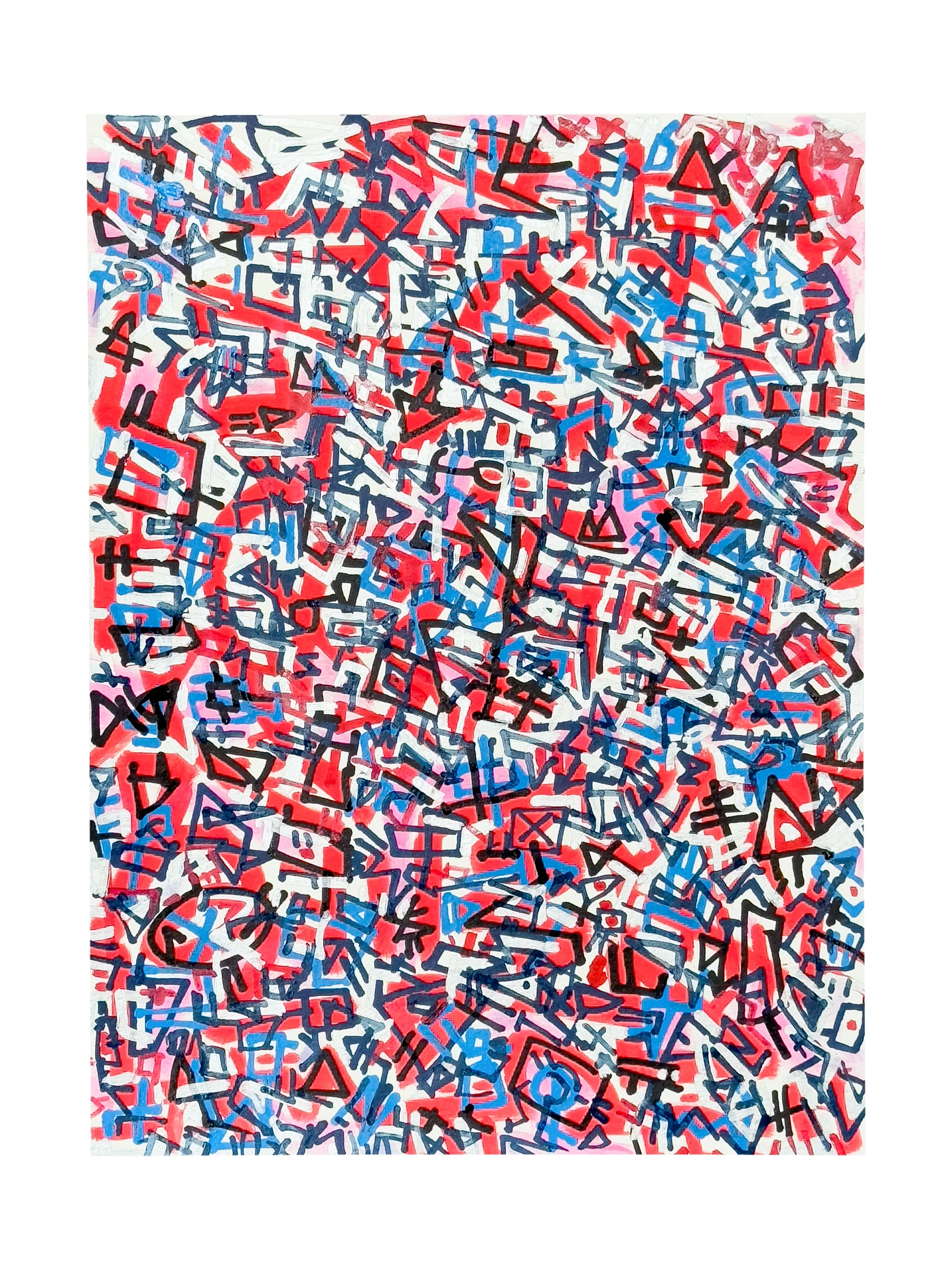 Red Take 2022 Acrylic on Paper 9 x 12 in. 