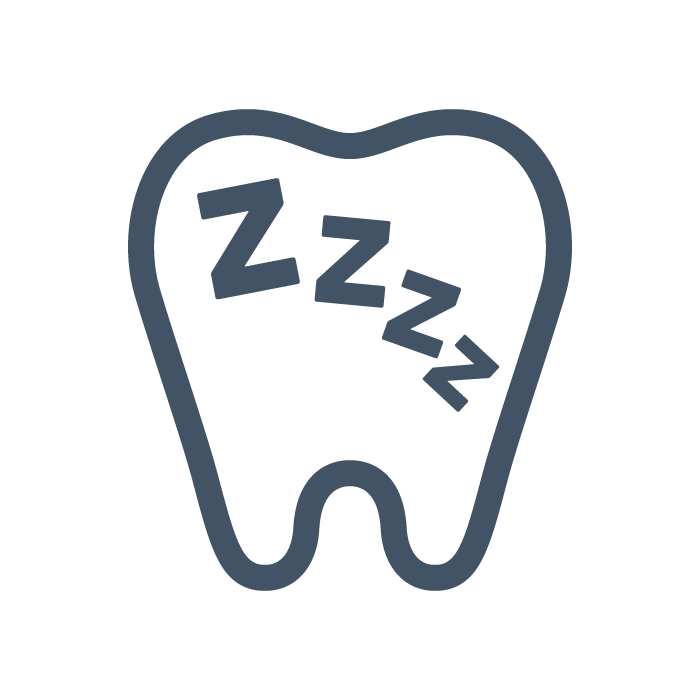 Icon of a tooth with sleeping "Zzzz" written across it