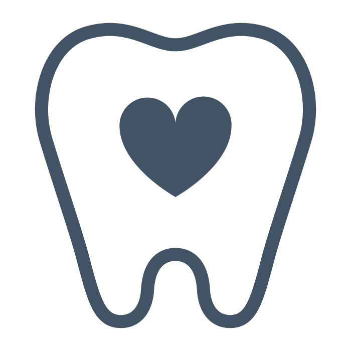 Icon of a tooth with a heart on it