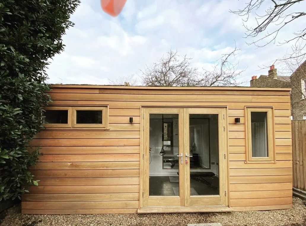 Small wooden garden room/space. Made in Crystal Palace and built in Clapham