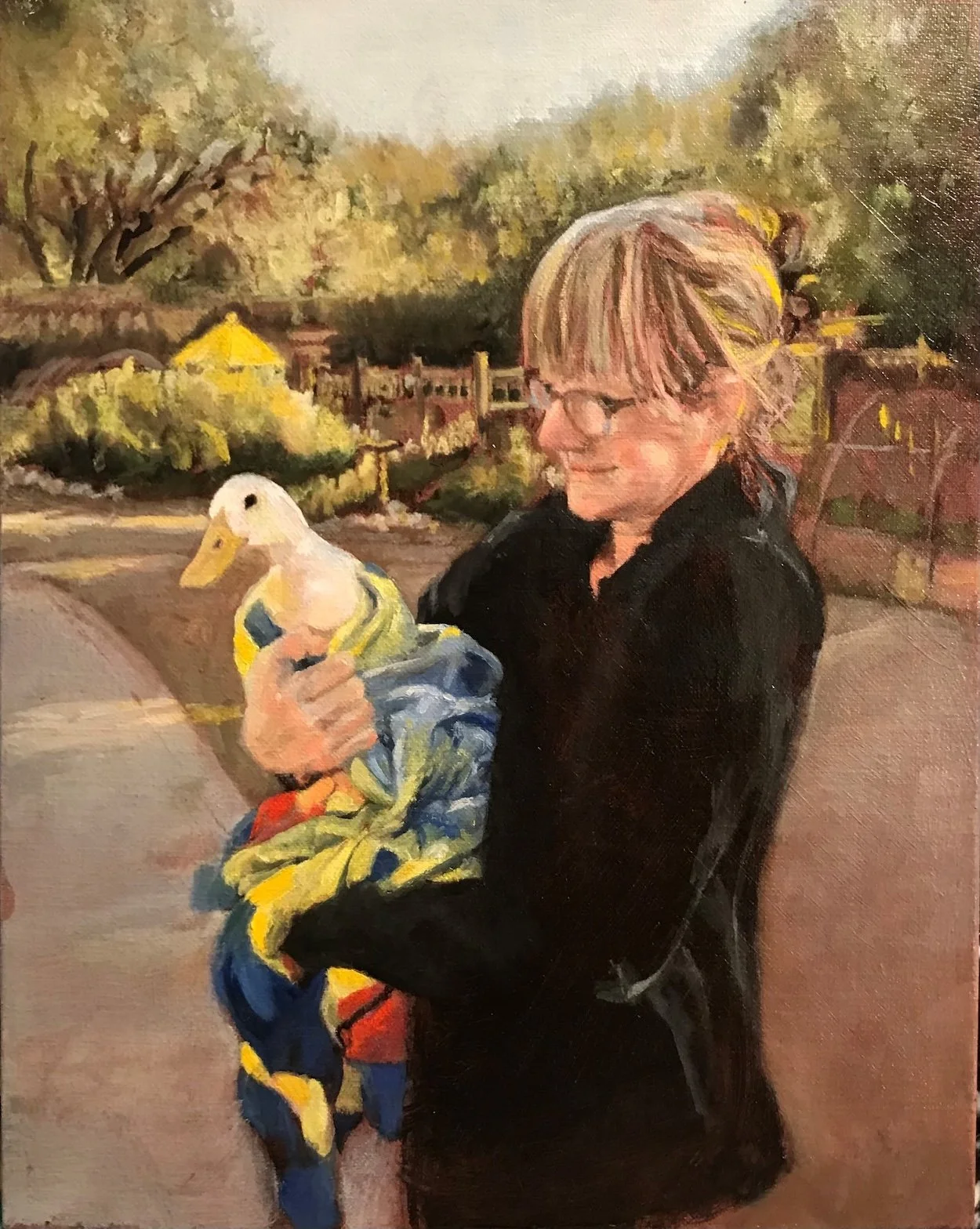 Deborah's Duck | 11x14 oil on gesso panel