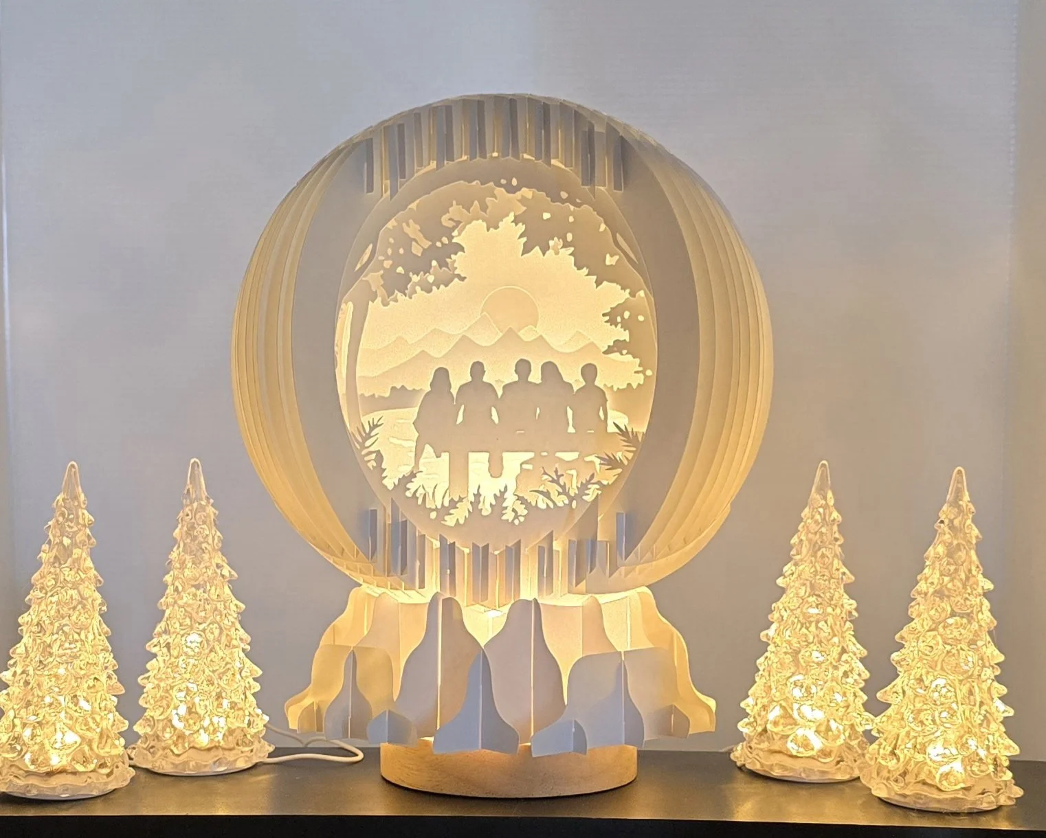 Family Sitting on a Dock