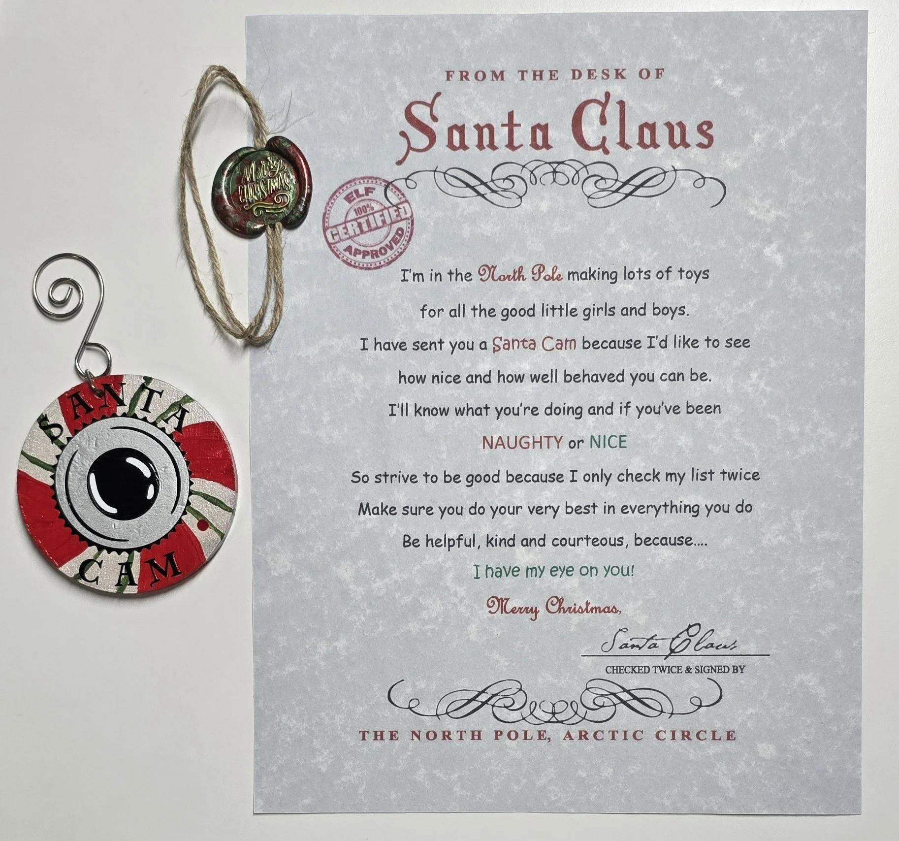 Santa Cam with a Letter