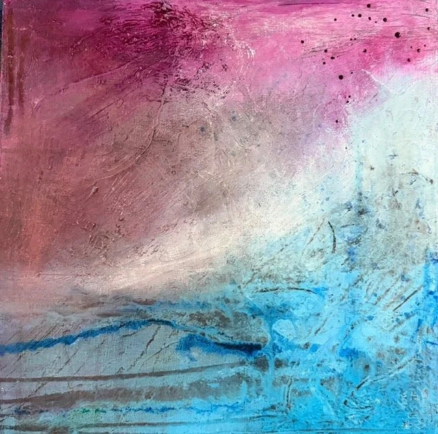 Sunset Prayer. 10 x 10 Wood Panel