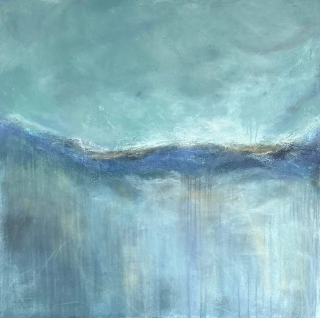 Blue Psalm. 
48 x 48 Mixed Media