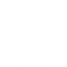 A black sphere with white horizontal grid lines.