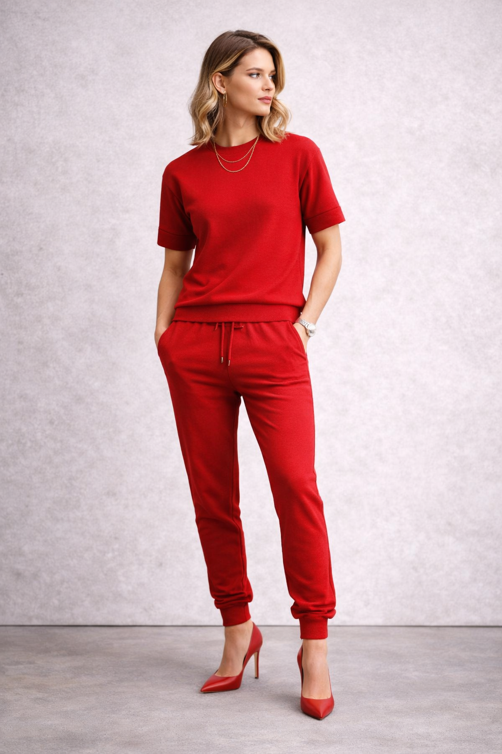 Edge Motion Fit S/S — Crimson