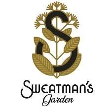 Logo for Sweatman's Garden featuring a dollar sign intertwined with plant elements and the text 'Sweatman's Garden'.