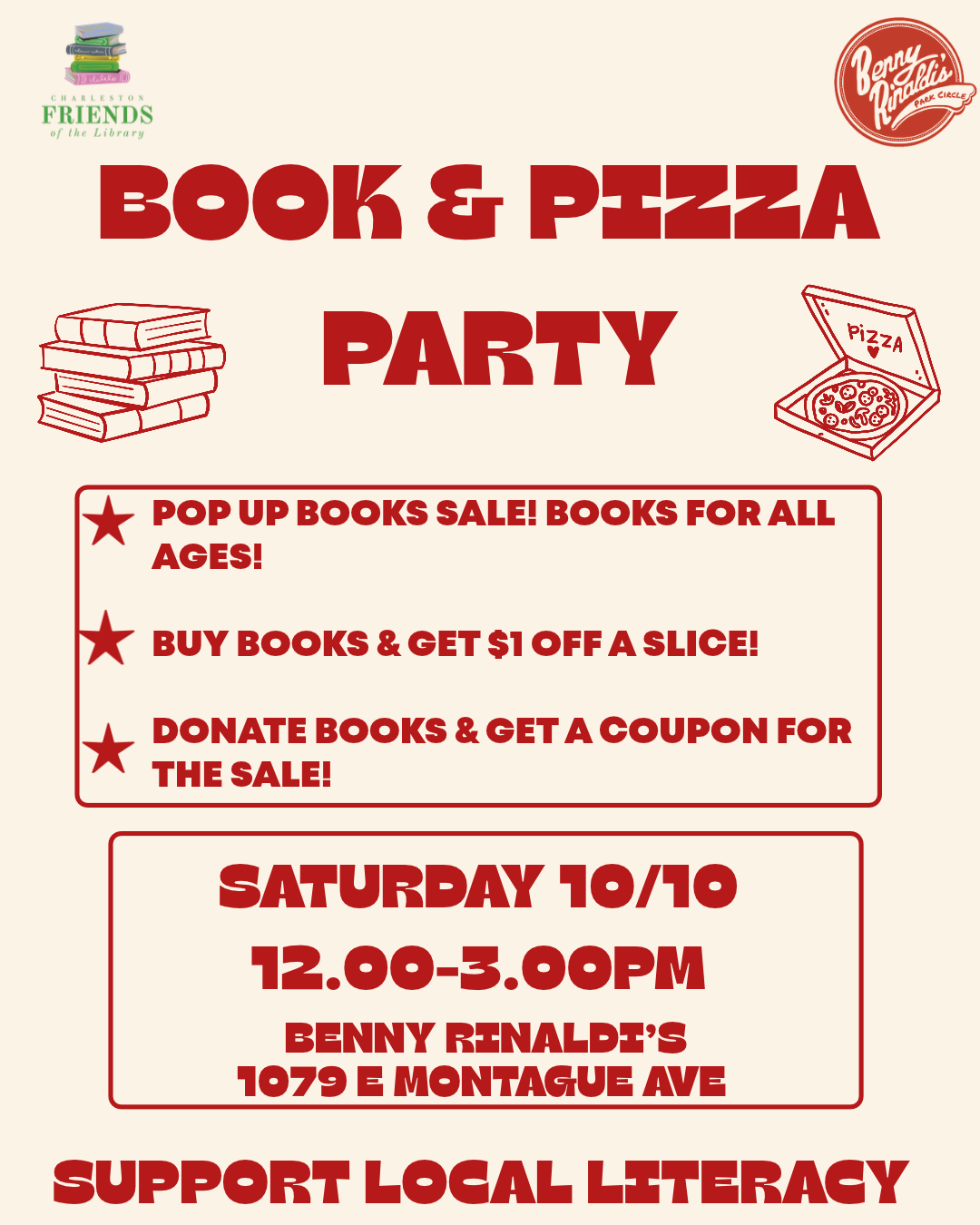 Pizza & Book Party