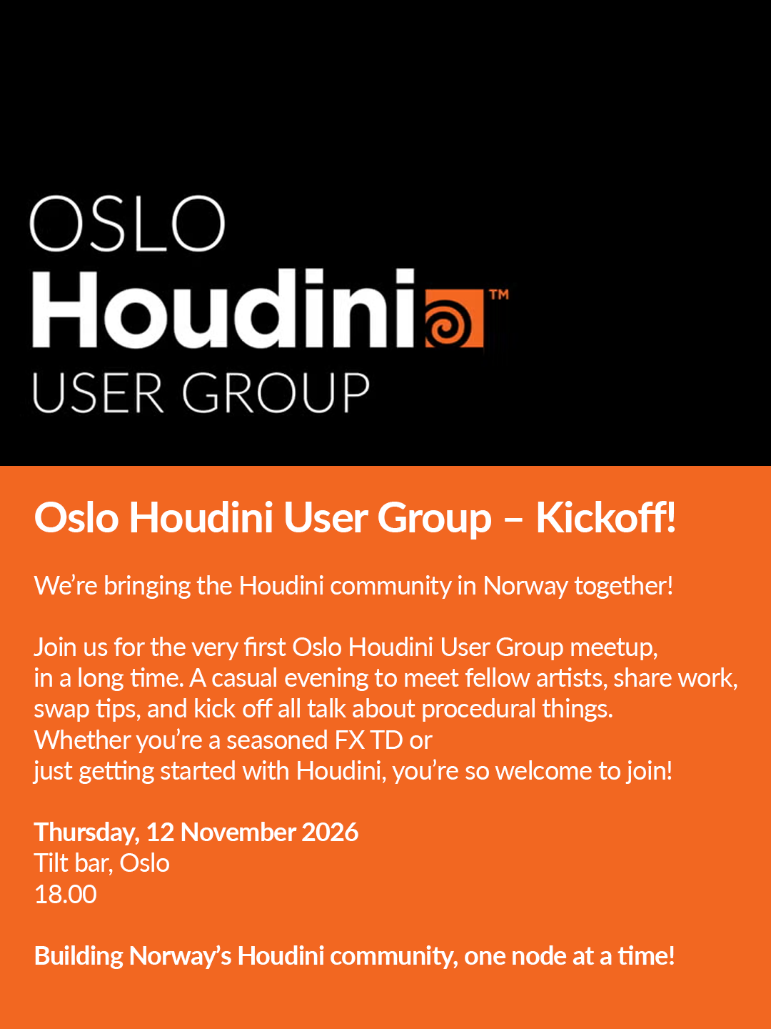 Oslo Houdini User Group – Kickoff!
