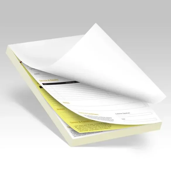 2-part NCR Form Pads with Wraparound Cover