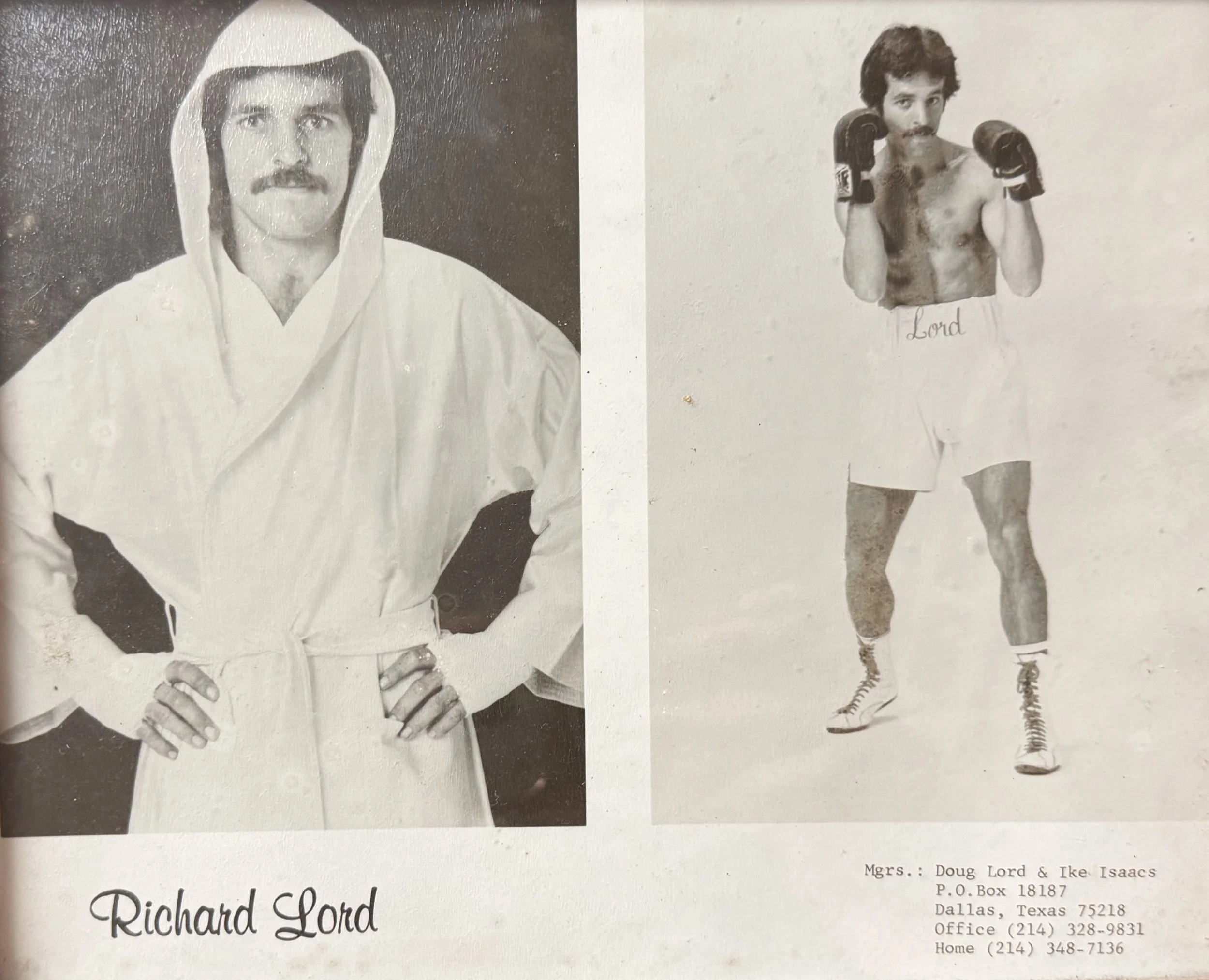 Promotional photos when Mr. Lord went pro.