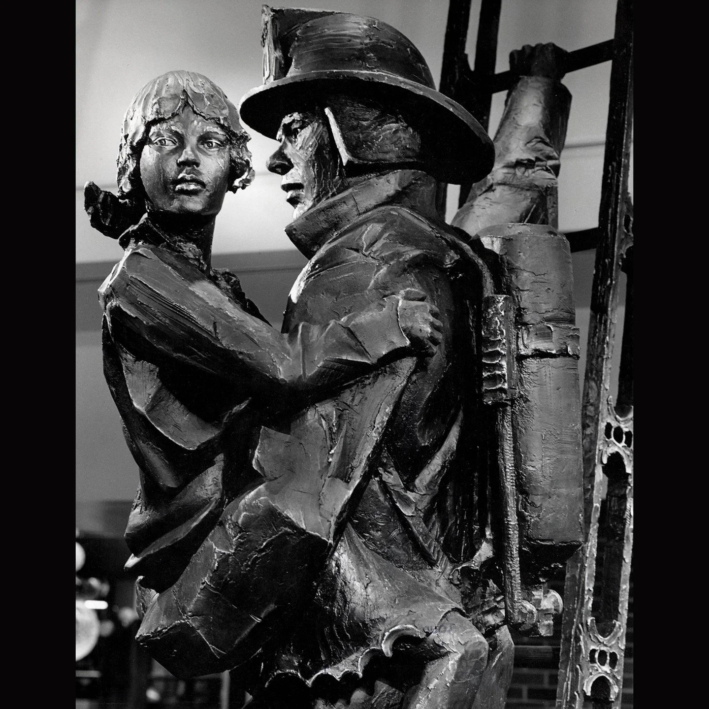 Minnesota Fire Service Memorial cast bronze. Located on the Minnesota State Capitol Mall - Saint Paul MN 
#bronzesculpture #sculpture #bronze #publicart #fireservice #memorial