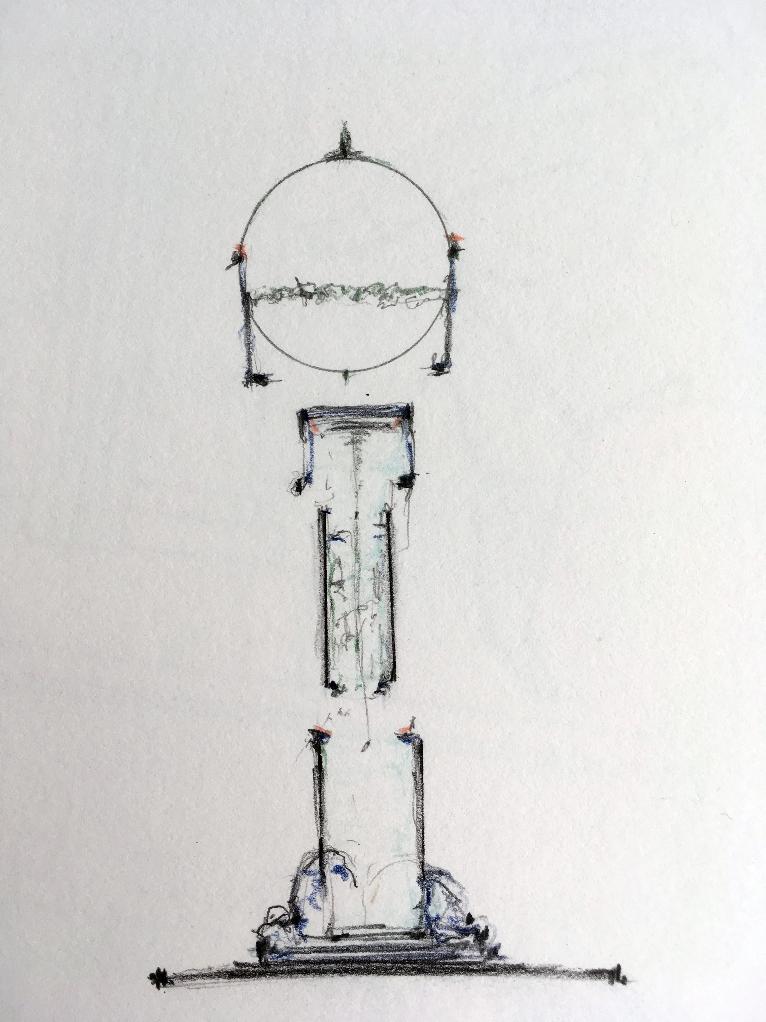 Light of the Moon - concept drawing for The Lion’s Fountain