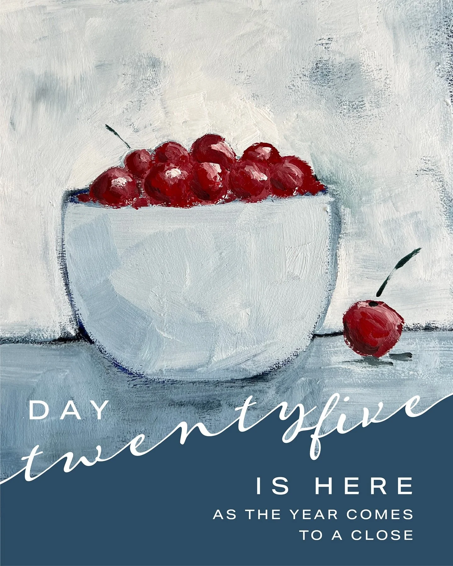 The final vessel.
Twenty-five days of painting,
one object at a time.
Some days full,
some days heavy,
all of them honest.
This bowl holds what was carried through the process&mdash;
attention, persistence, and care.
Thank you for being here,
for wat