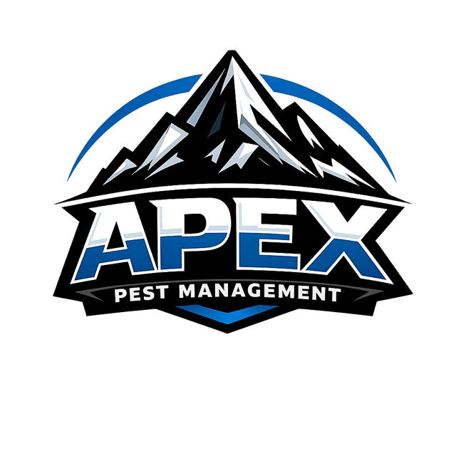 Logo for Apex Pest Management featuring a mountain peak