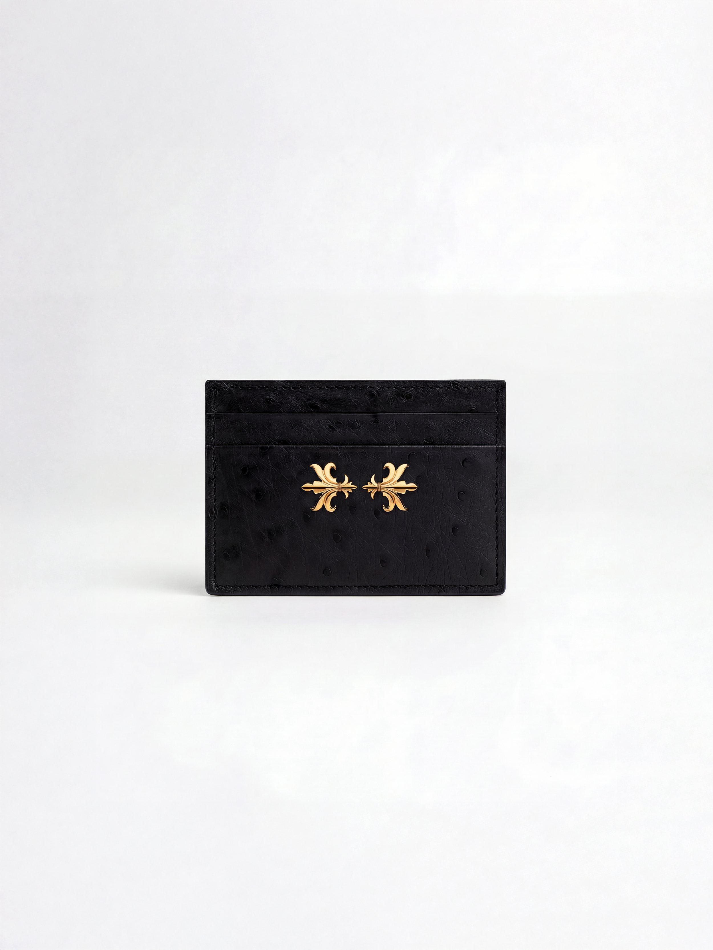 ELEANORA CARD CASE IN OSTRICH LEATHER