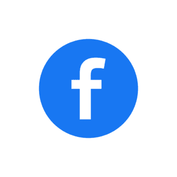 Facebook logo with a white lowercase 'f' inside a blue circle.